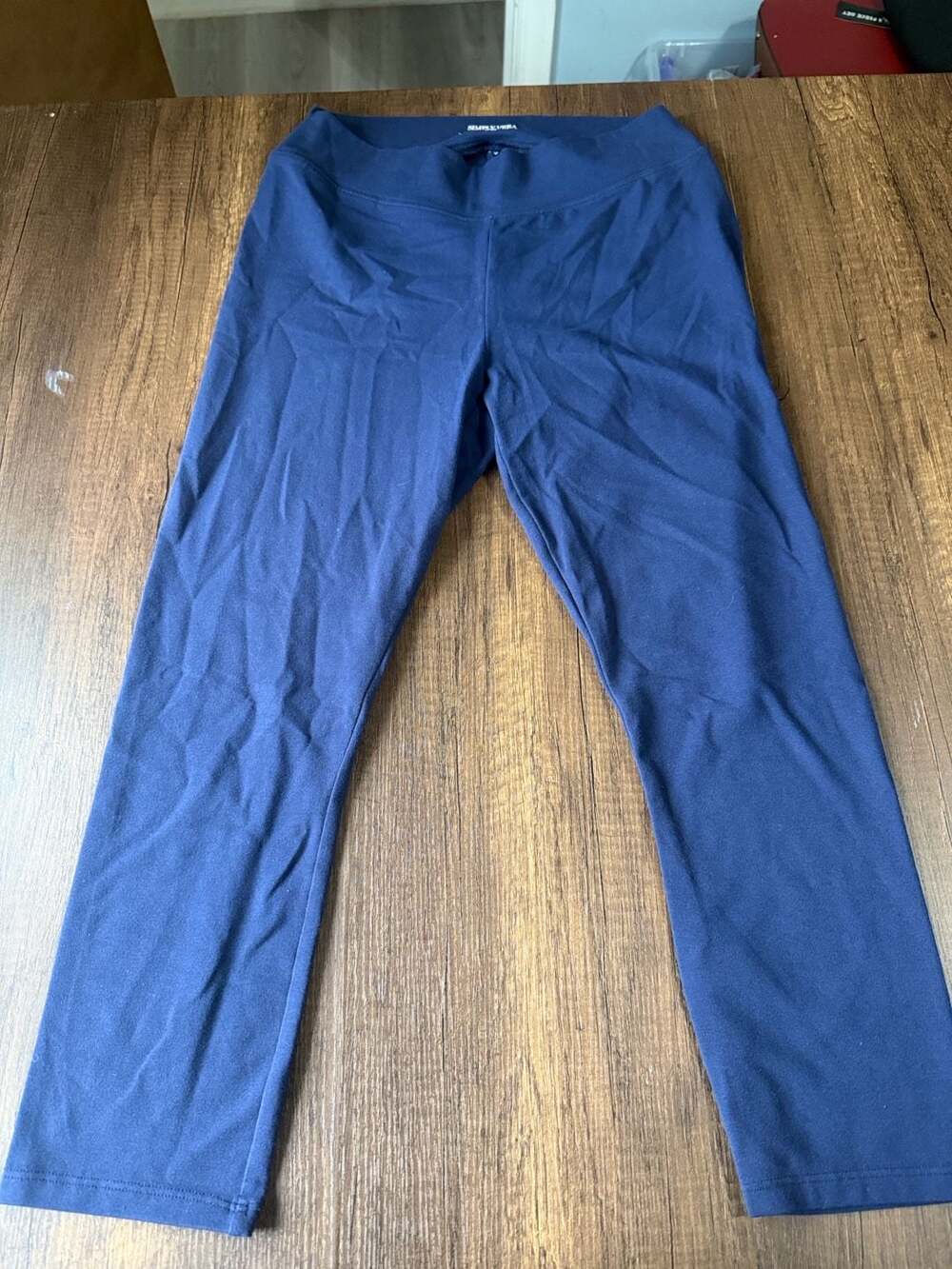 Simply Vera Vera Wang Leggings Size M Blue Cotton Blend